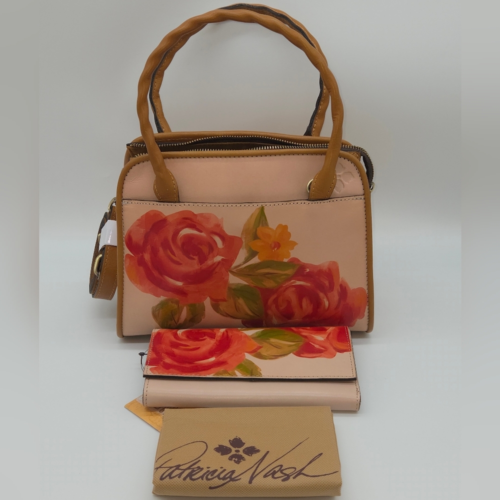 Patricia Nash Set-Paris Small Satchel  Crossbody and Teresa Wallet